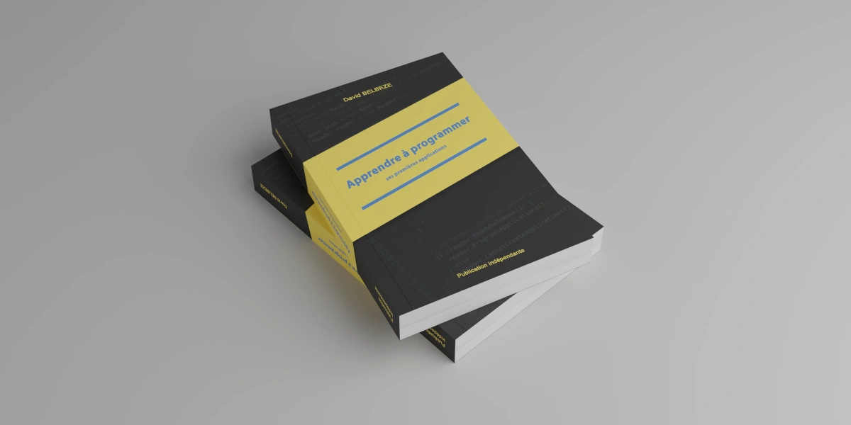 Mockup de deux exemplaires empilés du livre \